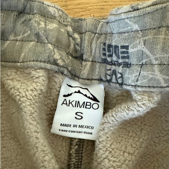 AKIMBO Sweatpants Camo Size S Green Gray Brown - Picture 3 of 5